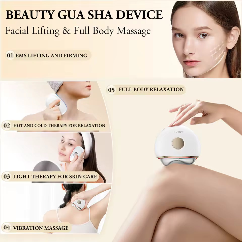 Electric Guasha Massager EMS Face Lifting Anti-aging