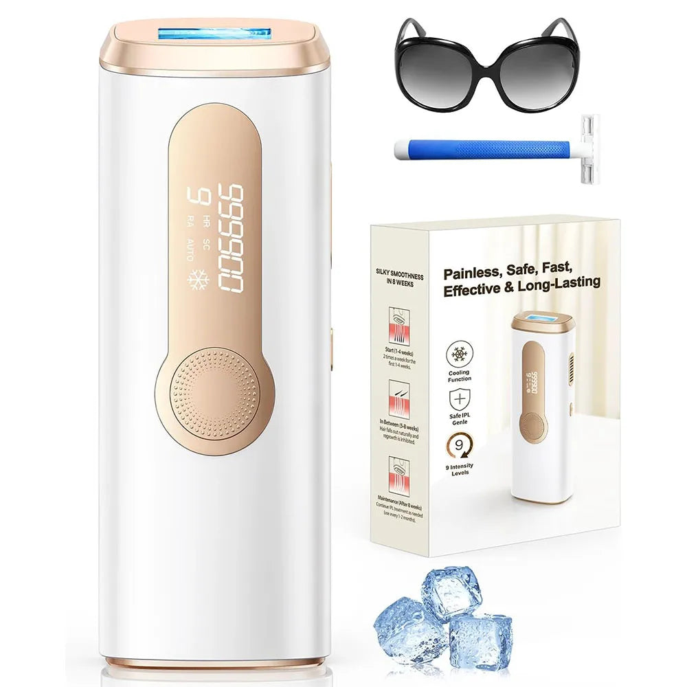 Intense Pulsed Light Hair Removal Device at Home - Ice Cooling