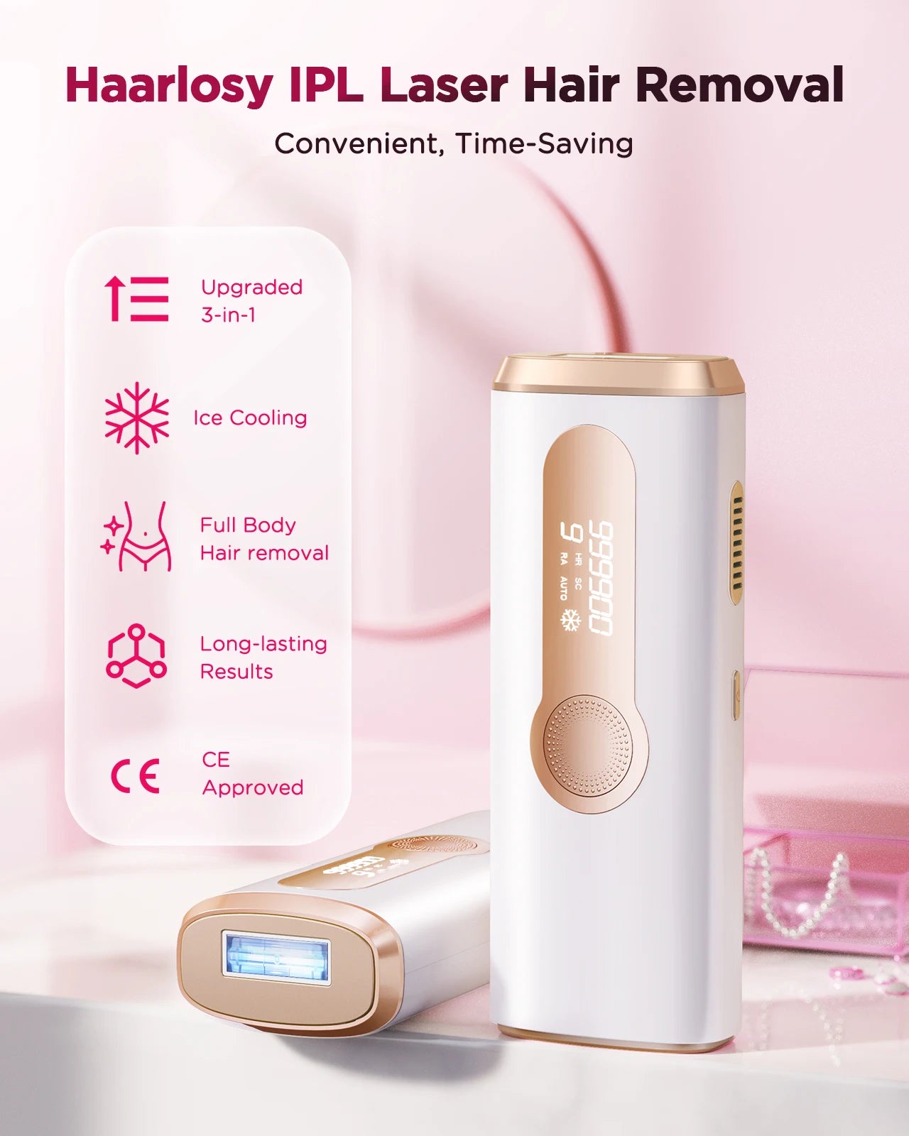 Intense Pulsed Light Hair Removal Device at Home - Ice Cooling