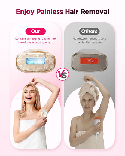 Intense Pulsed Light Hair Removal Device at Home - Ice Cooling